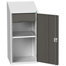 Szafka z biurkiem Bott Verso, 113 x 52,5 x 55 cm, 1 półka, 1 szuflada, szaro-antracyt Manutan