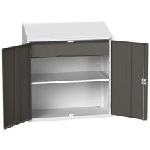 Szafka z biurkiem Bott Verso, 113 x 105 x 55 cm, 1 półka, 1 szuflada, szaro-antracyt Manutan