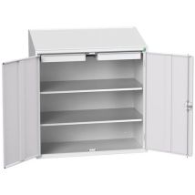 Bott - Szafka warsztatowa Economy - 2 półki, 2 szuflady - 113x52,5x55 cm - Stal - Jasnoszara
