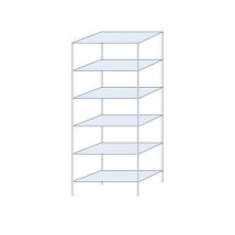 Schulte Lagertechnik Regał metalowy Ogmios, podstawowy, 250 x 100 x 50 cm, 1700 kg, 6 półek, ocynkowany, Manutan