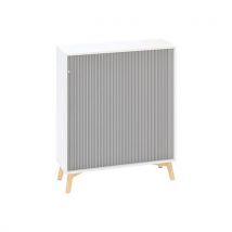 Alfa Office Niska szafka Alfa Root z roletą, 2 półki, 100 x 45 x 121,5 cm, biała, Manutan