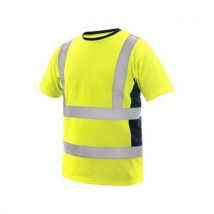 Koszulka CXS EXETER, męska, ostrzegawcza, kolor żółty, roz. M, Manutan