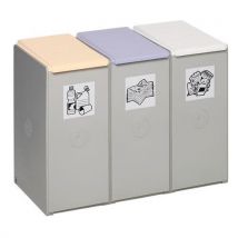 Var Kontener na odpady segregowane VAR, 3 x 60 l, Manutan