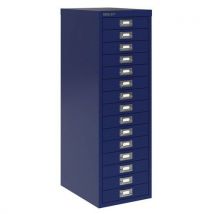 Szafki Bisley, 15 szuflad, kolor niebieski Manutan