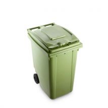 Mobil Plastic Plastikowy kosz na odpady segregowane Benny, pojemność 360 l, zielony, Manutan