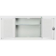 Bott - Szafka wisząca warsztatowa Cubio z panelami perforowanymi - 70x80x32,5 cm - szaro-szara