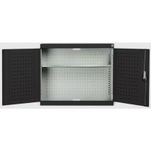 Bott - Szafka wisząca warsztatowa Cubio z panelami perforowanymi - 70x80x32,5 cm - szaro-antracyt