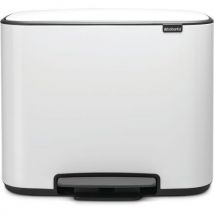 Brabantia Kosz na śmieci z pedałem Bo 3 x 11 L biały, Manutan