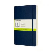 Notes MOLESKINE Classic L (13x21 cm) gładki, miękka oprawa, sapphire blue, 400 stron, niebieski, Manutan