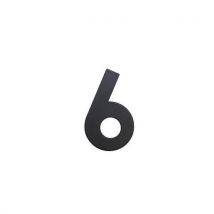 Numer ze stali nierdzewnej w projekcie 2D, wysokość 75 mm, znak „6” Manutan