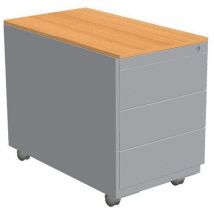 Robberechts Mobilny pojemnik z szufladami Combi-Classic, 80 x 42 x 54,7, szary/buk, 3 szuflady, Manutan