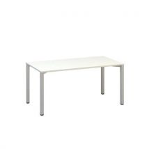 Alfa Office Stół biurowy Alfa 200, 160 x 80 x 74,2 cm, wersja prosta, kolor biały Manutan