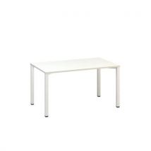 Alfa Office Stół biurowy Alfa 200, 140 x 80 x 74,2 cm, wersja prosta, kolor biały, RAL9010 Manutan