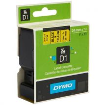 Dymo Taśma D1, szerokość 24 mm, żółta, czarny nadruk, Manutan