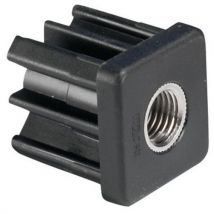 Cable Equipements Końcówka wtykowa CALDIC do rur kwadratowych 30 x 30 mm, średnica 16 mm Manutan