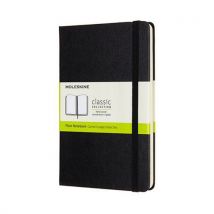 Notes MOLESKINE Classic M, 11,5x18 cm, gładki, twarda oprawa, 208 stron, czarny, Manutan