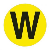 Beaverswood Okrągły samoprzylepny znacznik podłogowy, litera W Manutan