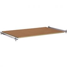 Variofit Dodatkowa półka do wózków, z szyną stalową, do 80 kg, szara, 100 x 66 cm, Manutan
