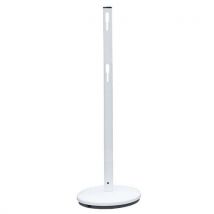 Viso - Poste de sinalização em aço branco com corrente com base ,