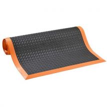 Notrax - Tapete cushion flex 101 cm x 202 cm preto/laranja,
