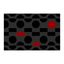 Tapete de Entrada Dotz Cinza/Vermelho 120x180cm - Poliamida - Uso Moderado - Notrax