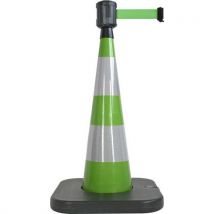 Cone de Sinalização Verde 90cm com Base e Correia 2m - Estaleiro, Classe 2, 6.85kg - Viso