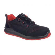 Portwest - Calçado de segurança baixo wire lace s1p ft08 verm./preto 43,
