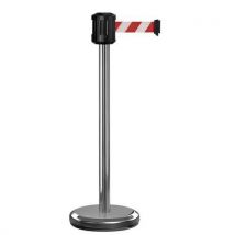 Viso - Poste exterior cromado com correia 2m, vermelho/branco ,