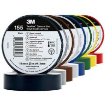 3M - Lote multicolor fita de isolamento temflex 155 20 m x 19 mm,