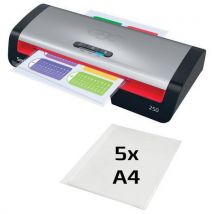 Plastificadora 250 A4 Vermelho/Preto - Rápida 1 min Pré-aquecimento - 36 cm/min Plastificação - GBC