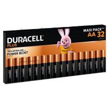 Duracell - Pilha alcalina aa plus maxi pack – conjunto de 32 – duracell,