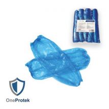OneProtek - Mangas impermeáveis de utilização única em pe reciclado azul,