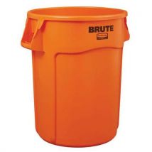 Rubbermaid - Coletor brute laranja: 166 l – rubbermaid,