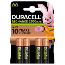 Duracell - Pilha recarregável aa lr6 de 2500 mah – conjunto de 4 – duracell,