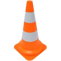 Cone de Sinalização 50cm Laranja Fluorescente - Polietileno - Uso em Estacionamento - Novap