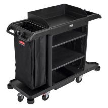 Rubbermaid - Carro Grande com Prateleiras Preto - Armário para Roupa - Durável e Espaçoso