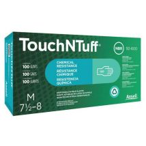 Luvas Descartáveis TouchNTuff 92-600 - Nitrilo Verde Tamanho 9 - Uso Alimentar Único - Ansell