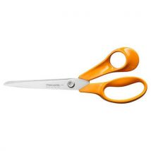 Tesoura Universal Clássica Destro - 21cm Aço Laranja - Corte Preciso - Fiskars