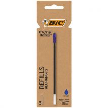 BIC - Recargas esferográfica bic cristal re'new ponta média azul,