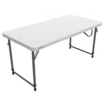 Lifetime - Mesa retangular dobrável branco-granito lifetime – 122x61 cm,