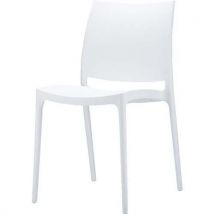 Furnitrade - Cadeira empilhável branca – maya,