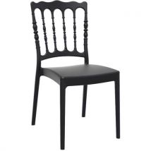 Furnitrade - Cadeira empilhável preta – napoléon,