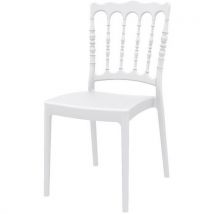 Furnitrade - Cadeira empilhável branca – napoléon,