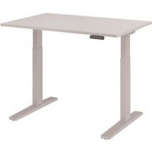 Hammerbacher - Secretária elétrica da série xmka – 120 cm – cinz./alumínio,
