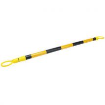 Barra Retrátil para Cone 1,3m Preto/Amarelo PVC Sinalização Segurança 3 Anos Garantia