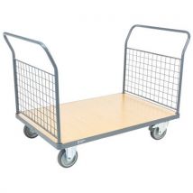 Carro Espaldar Gradeado 1280x813mm - 500kg - Rodas TPR - 10 Anos Garantia - Manutan Expert