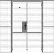 Porta Rebatível UX 450 para Divisórias - Aço Cinzento 1.20m x 2.20m - Com Chave - Eco-Responsável - Troax