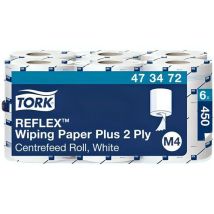 Tork - Rolo Maxi Branco 450 Folhas Reflex Plus - Uso Alimentar - 100% Reciclado