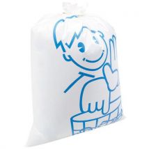 100 Unidades de Saco de lixo branco Otje - Espesso e reutilizável - Resíduos pesados - 110 e 168 L