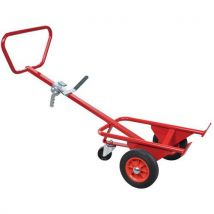 Transportador ergonómico em aço para bidões - 350 kg - Roda em borracha